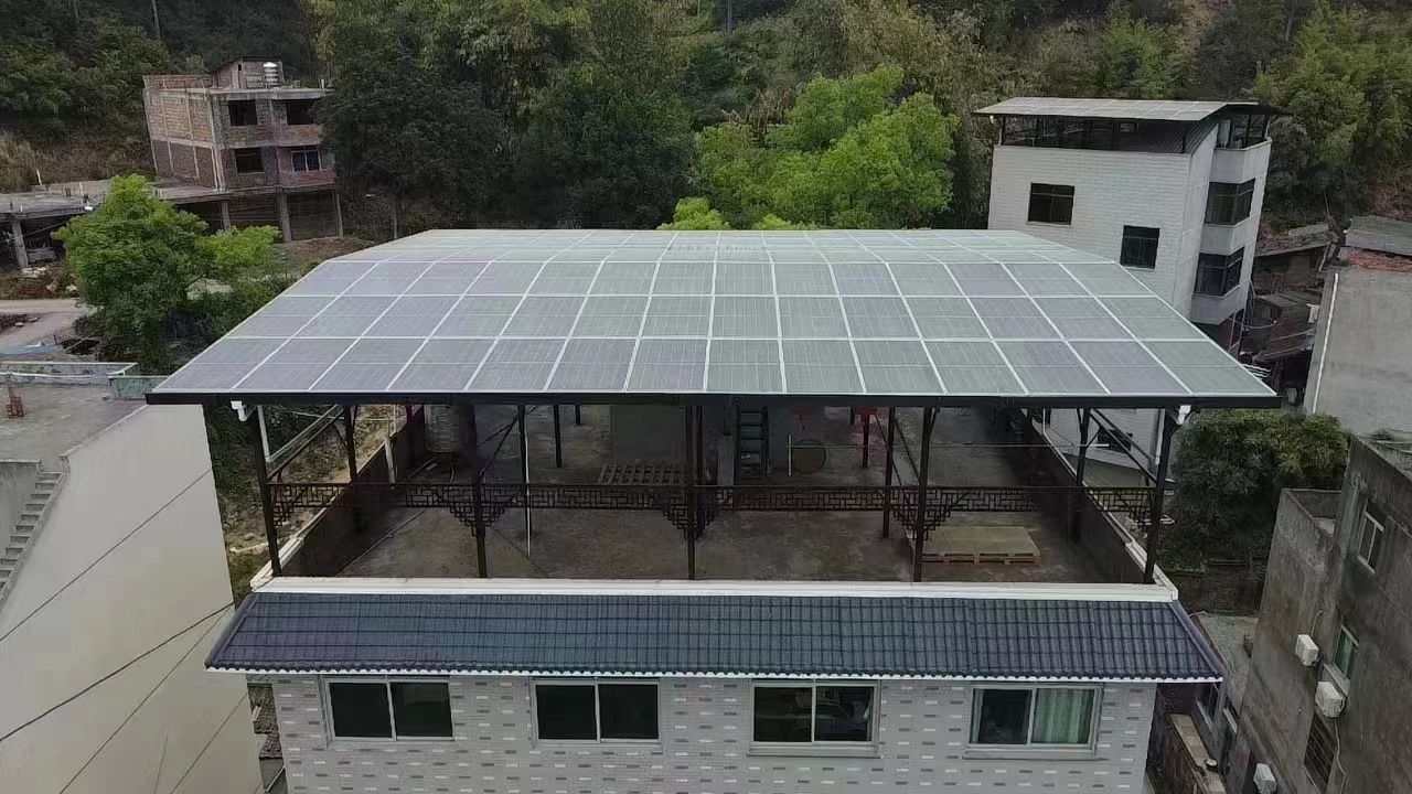 肇庆15kw+10kwh自建别墅家庭光伏储能系统